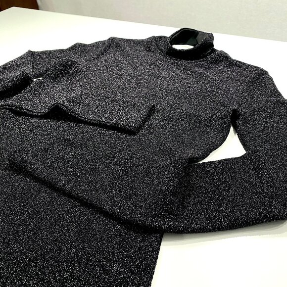 1017 ALYX 9SM Shimmer High Neck Top in Black, Size Small - Picture 4 of 7